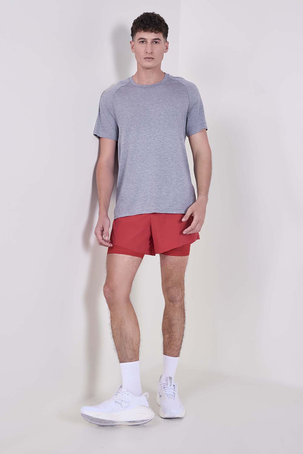 Perforated Lined Running Short 5''